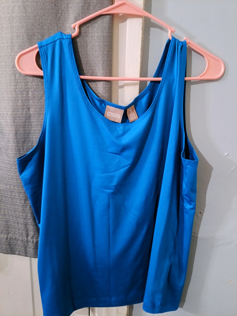 Chico's Bright Blue Scoop Neck Tank Top